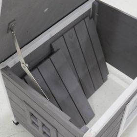 Cat House Waterproof Feral Kitty Shelter Outdoor Indoor Rabbit Hutch for Bunnies,Cats,Dogs and Other Small Animals,Asphalt Roof