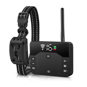 2 In 1 Wireless Electric Dog Fence Waterproof Pet Shock Boundary Containment System Electric Training Collar for Small Medium Large Dogs (Option: wirelessdogfence)