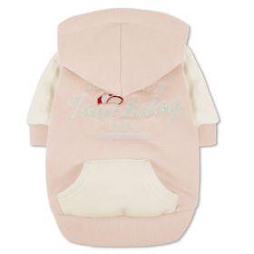 Touchdog 'Heritage' Soft-Cotton Fashion Dog Hoodie (Color: pink, size: small)